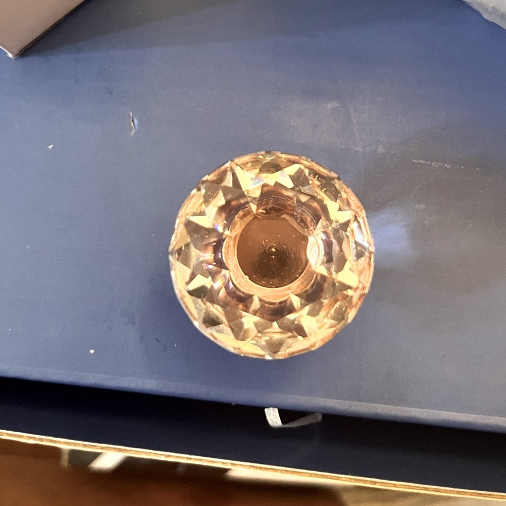 Rose Gold Accent Glass Dresser Knobs